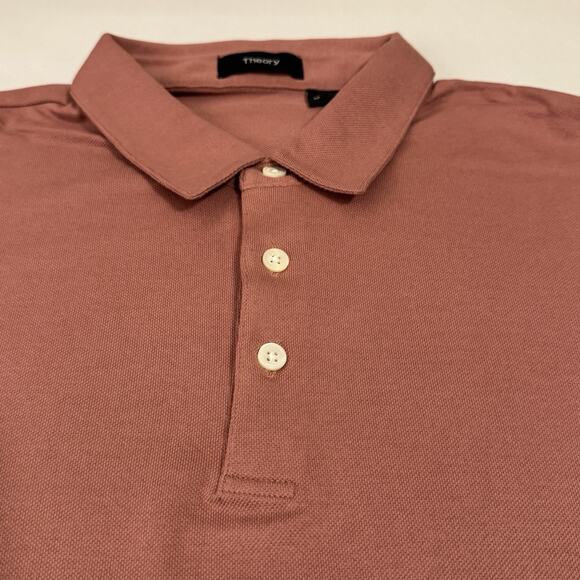 Theory Pink Mauve Polo Medium Immaculate $125 - Picture 4 of 7